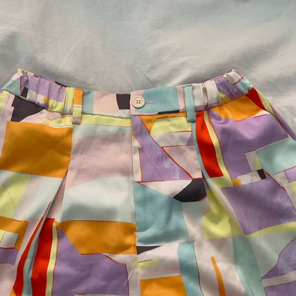 Open Edit Nordstrom | Print Soft Long Shorts | Pink Paper Shape in size S - Picture 5 of 11